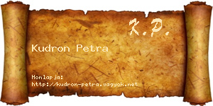 Kudron Petra névjegykártya
